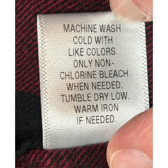 Croft And Barrow Mens Oversize 2XB Buffalo Plaid Flannel Button Down Shirt - Picture 6 of 6